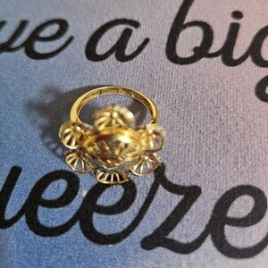 Antique 14K Yellow And White Gold Ring.